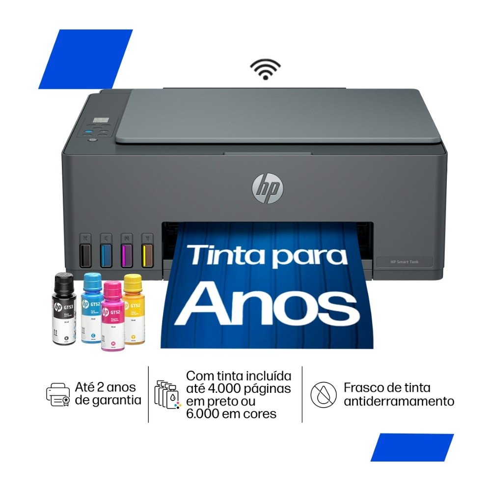 Impressora Multifuncional HP Smart Tank 589, Wi-Fi, Tanque de Tinta, Colorida - 5D1A8A#AK4 - view 2