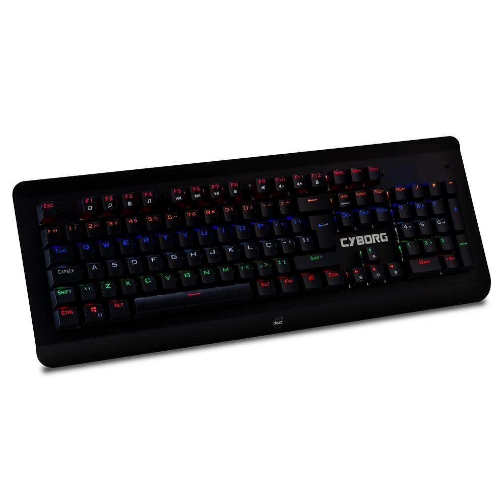 Imagem 2 de 6 do produto Teclado Mecânico Gamer Dazz Cyborg Revolution, LED, Switch Outemu, ABNT2 - 625261