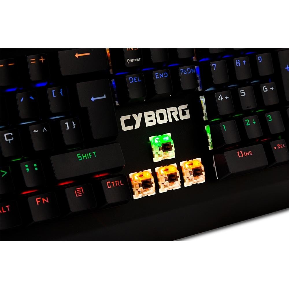 Imagem 6 de 6 do produto Teclado Mecânico Gamer Dazz Cyborg Revolution, LED, Switch Outemu, ABNT2 - 625261