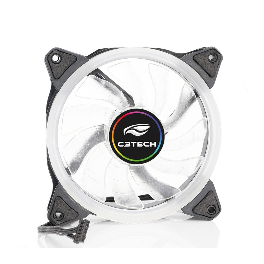 Ventoinha C3Tech Gaming F11-L220RGB, 120mm, RGB, Preto - F11-L220RGB - view 2