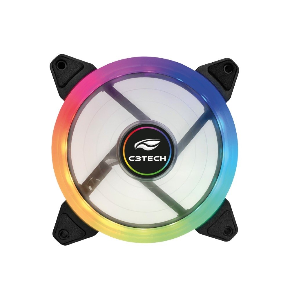 Ventoinha C3Tech Gaming F11-L220RGB, 120mm, ARGB, Preto - F11-L220RGB