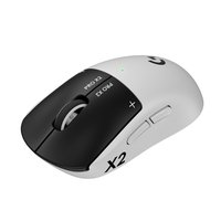 Mouse Gamer Sem Fio Logitech G PRO X2 SUPERSTRIKE LIGHTSPEED, 61g, Cliques Táteis Personalizáveis, USB-C, Preto e Branco - 910-007775