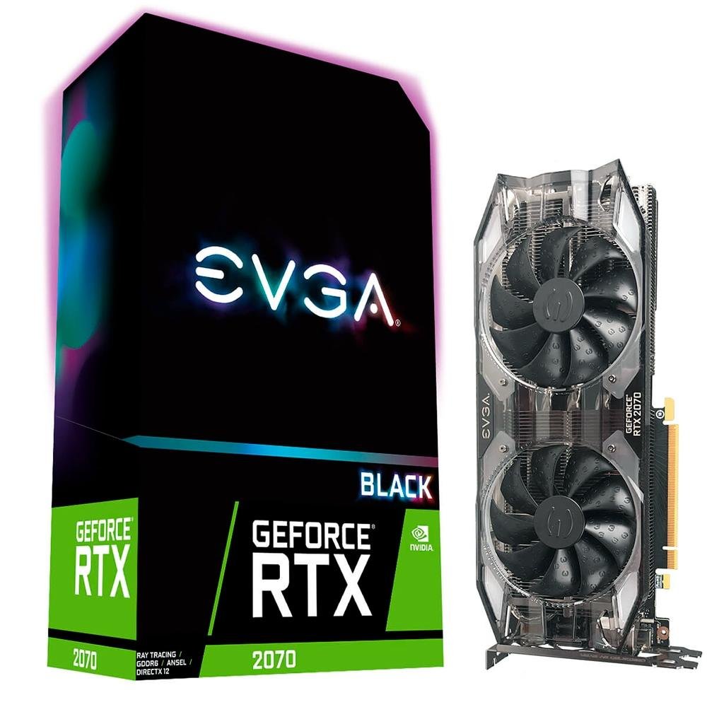 グラフィックボード・グラボ・ビデオカード EVGA GeForce RTX 2070 XC Placa de Vídeo EVGA NVIDIA RTX 2070 XC Black Gaming | KaBuM!