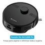 Robô Aspirador e Passa Pano KABUM! smart K800, Mapeia a Laser, 5 Modos de Limpeza, 5000Pa, APP, Recarga Automática, Preto - KSAR800PT