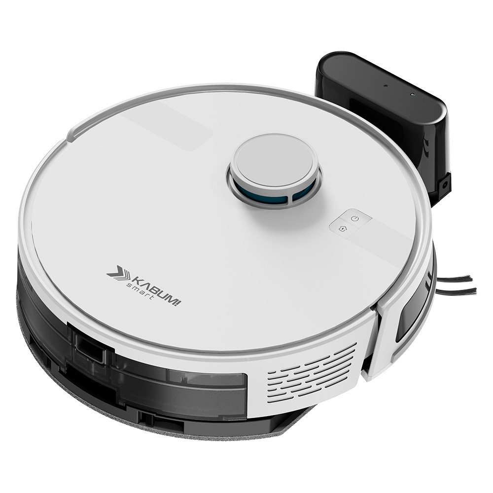 Robô Aspirador e Passa Pano Balão.info K800, Mapeia a Laser, 5 Modos de Limpeza, 5000Pa, APP, Recarga Automática, Branco - KSAR800BR