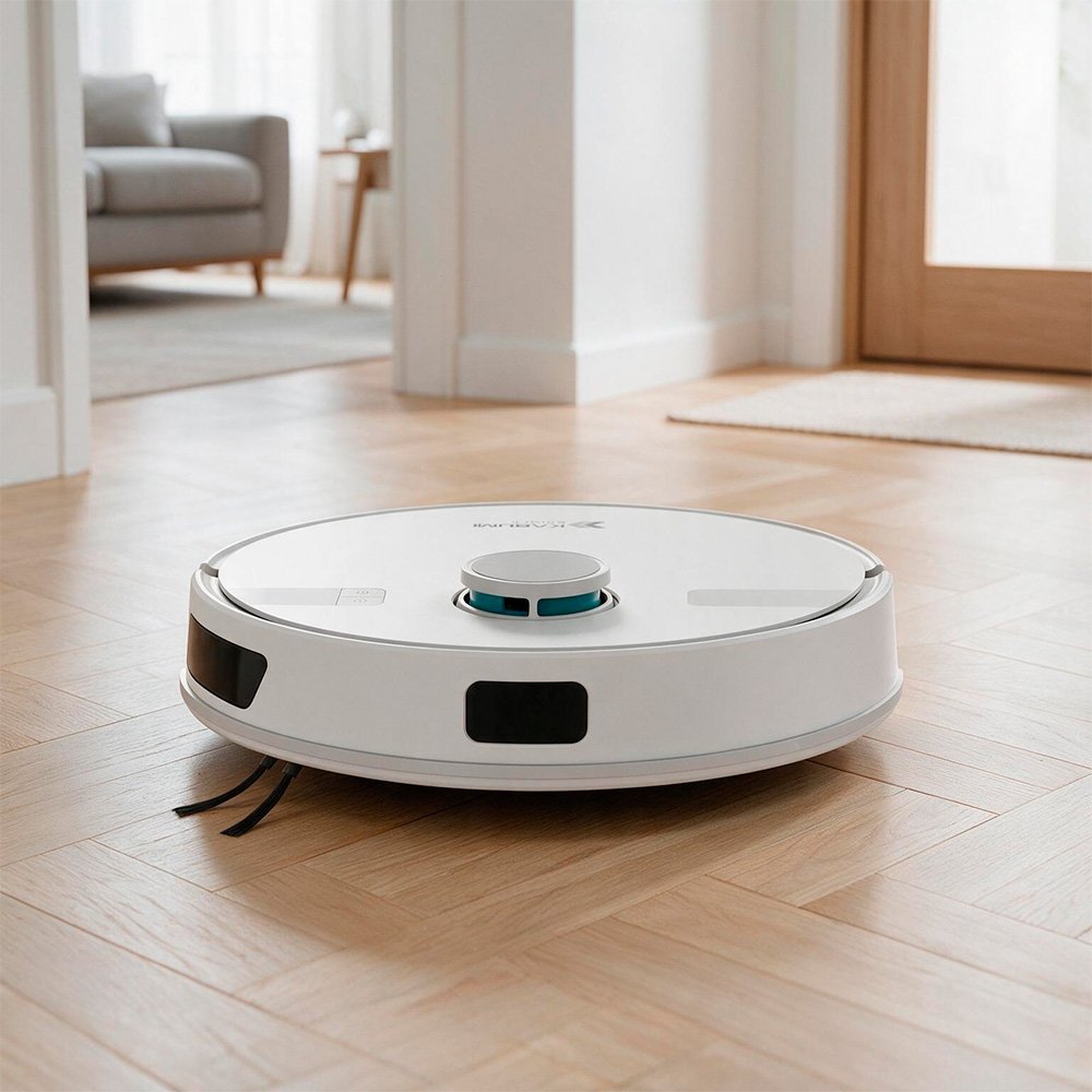 Imagem 8 de 8 do produto Robô Aspirador e Passa Pano KABUM! smart K800, Mapeia a Laser, 5 Modos de Limpeza, 5000Pa, APP, Recarga Automática, Branco - KSAR800BR