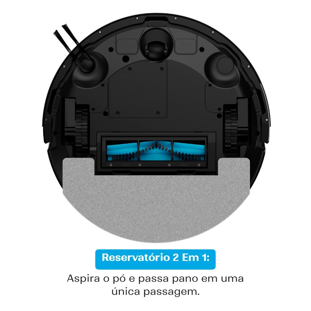 Robô Aspirador KABUM! smart K800 Pro Mapeamento Laser Autolimpante 13000Pa 127v, Preto - KSAR81010PT Robô Aspirador KABUM! smart K800 Pro Mapeamento Laser Autolimpante 13000Pa 127v, Preto - KSAR81010PT
