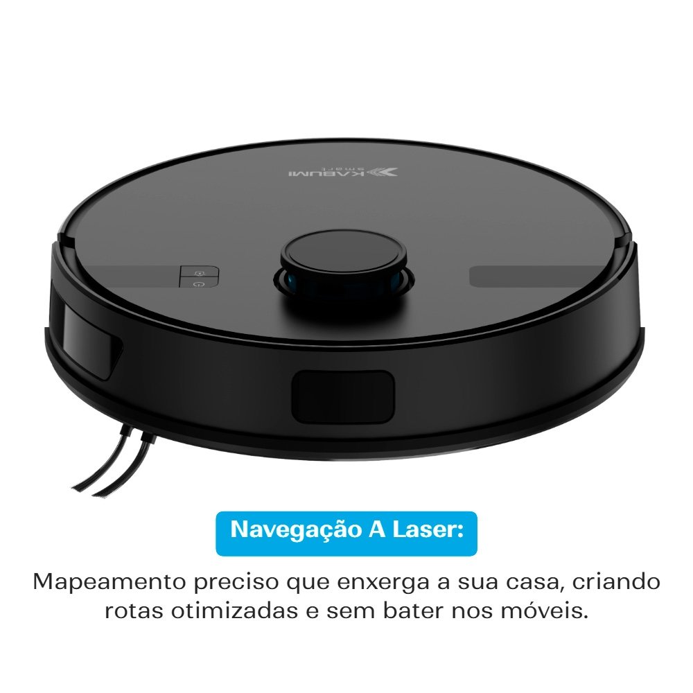 Robô Aspirador KABUM! smart K800 Pro Mapeamento Laser Autolimpante 13000Pa 127v, Preto - KSAR81010PT Robô Aspirador KABUM! smart K800 Pro Mapeamento Laser Autolimpante 13000Pa 127v, Preto - KSAR81010PT