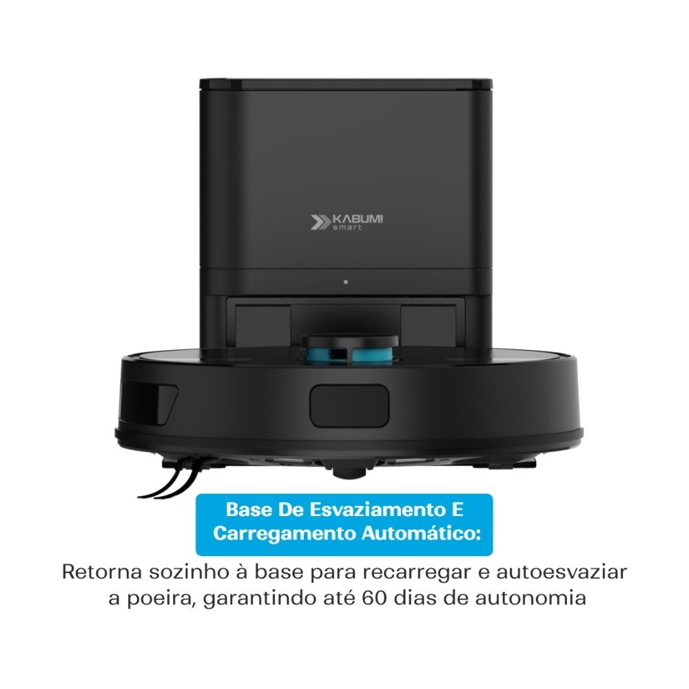 Robô Aspirador Balão.info Smart K800 Pro Mapeamento Laser Autolimpante 13000Pa 220v, Preto - KSAR81020PT - view 3