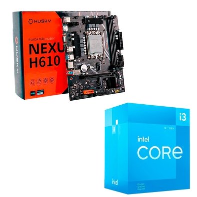 Kit Upgrade i3-12100F e Placa H610 Husky Nexus