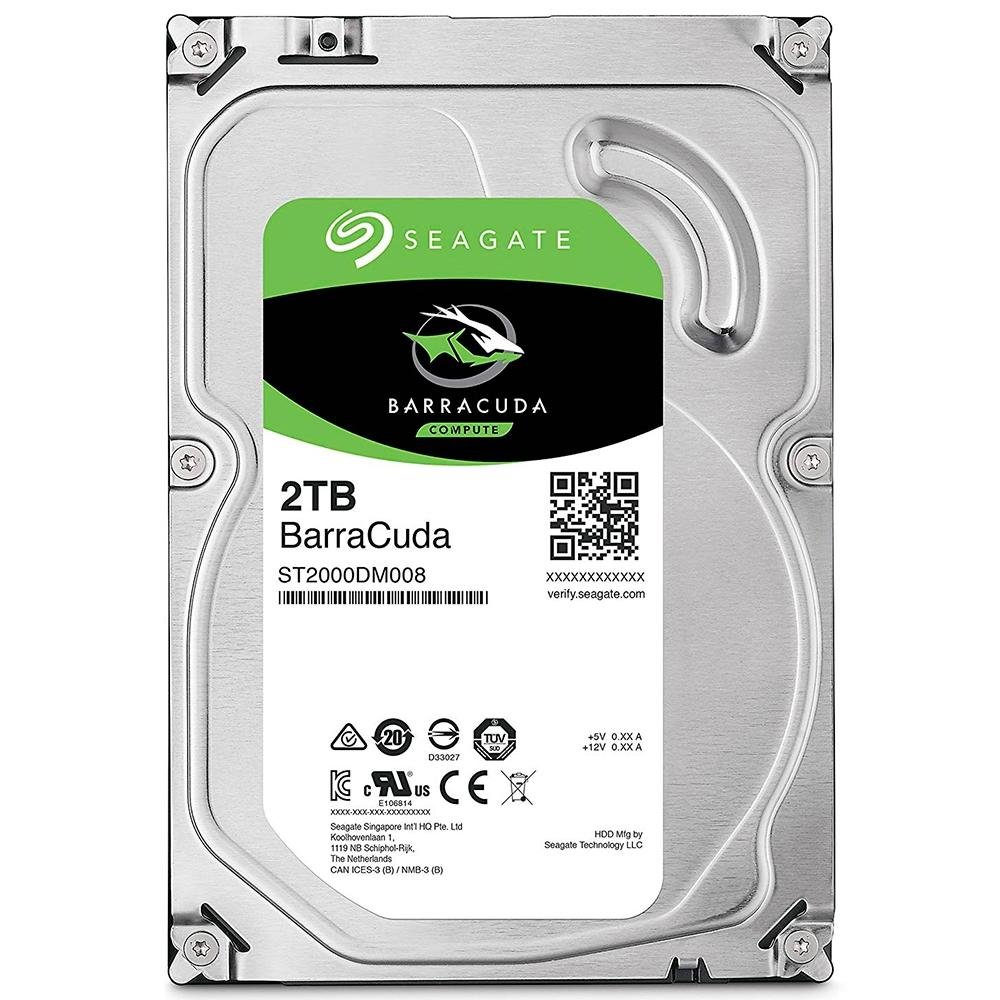 HD Interno Seagate BarraCuda, 2TB, SATA, 3.5' - ST2000DM008