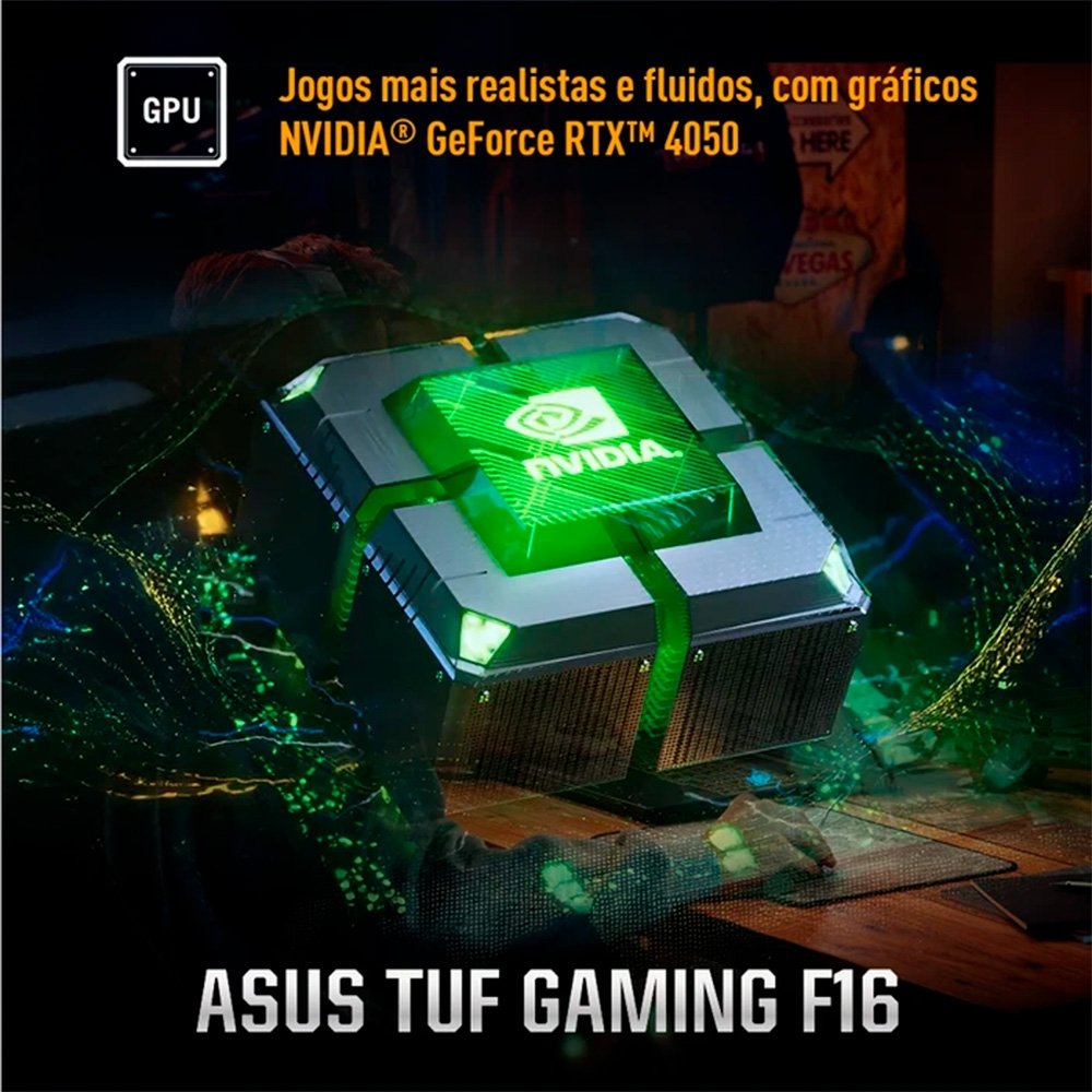 Imagem 16 de 16 do produto Notebook ASUS TUF Gaming F16 Intel Core 5 210H, RTX 4050, 8GB, 512GB  SSD, KeepOS,16.0" FHD, Mecha Gray - FX607VU-RL054