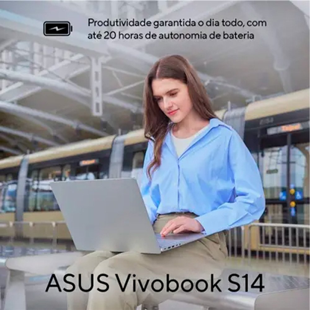 Notebook ASUS Vivobook Intel Core Ultra 5 225H 16GB, 512GB, KeepOS, 14.0 LCD LED, Matte Gray - S14S3407CA-LY171 - view 9