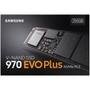 SSD Samsung 970 EVO Plus, 250GB, M.2 NVMe, Leitura: 3500MB/s e Gravação: 2300MB/s, Preto - MZ-V7S250B/AM