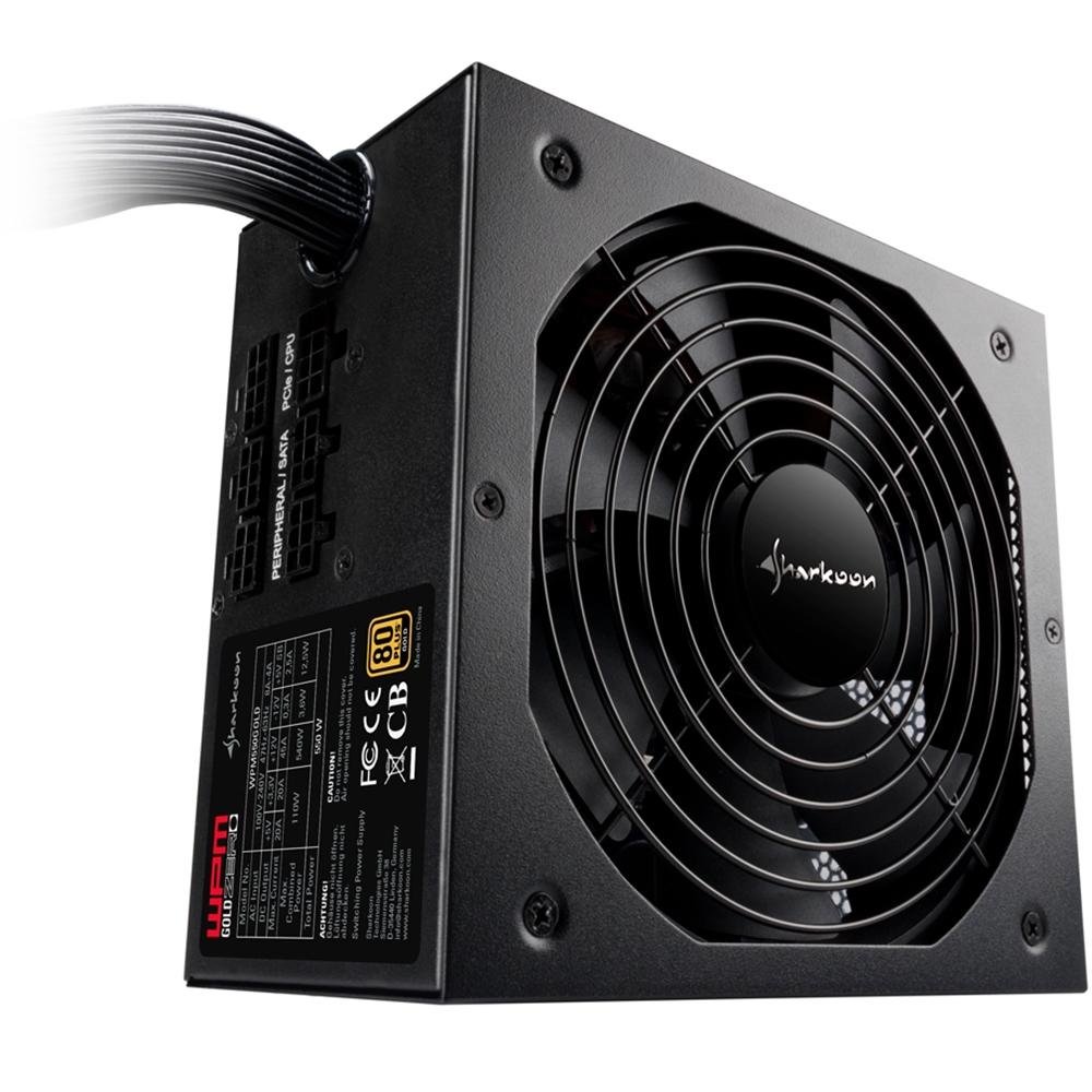 Fonte Sharkoon WPM Gold Zero, 750W, 80 Plus Gold, Semi-Modular Fonte Sharkoon WPM Gold Zero, 750W, 80 Plus Gold, Semi-Modular