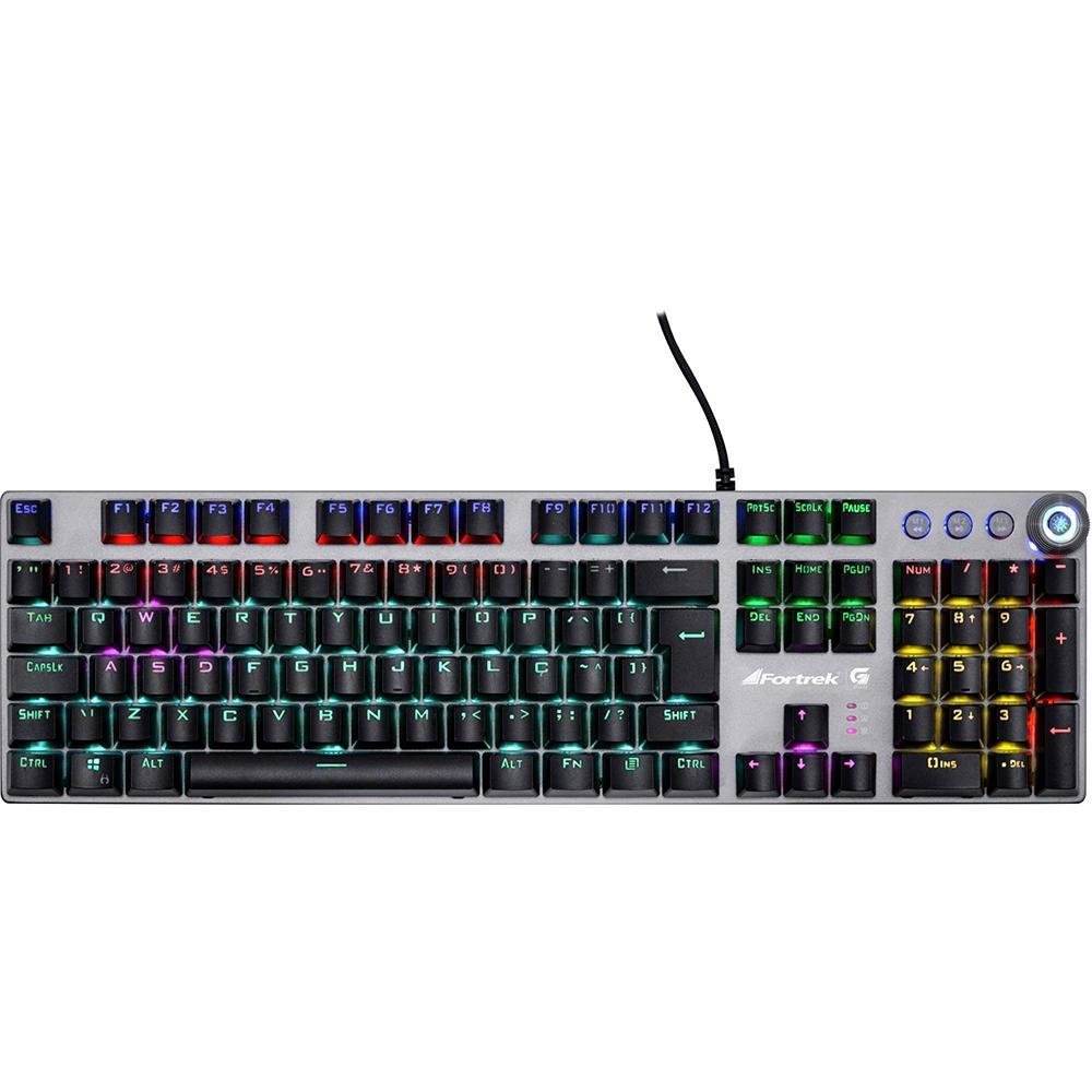 Teclado Mecânico Gamer Fortrek GPro K7, Rainbow, Switch KRGD Blue, ABNT2 Teclado Mecânico Gamer Fortrek GPro K7, Rainbow, Switch KRGD Blue, ABNT2