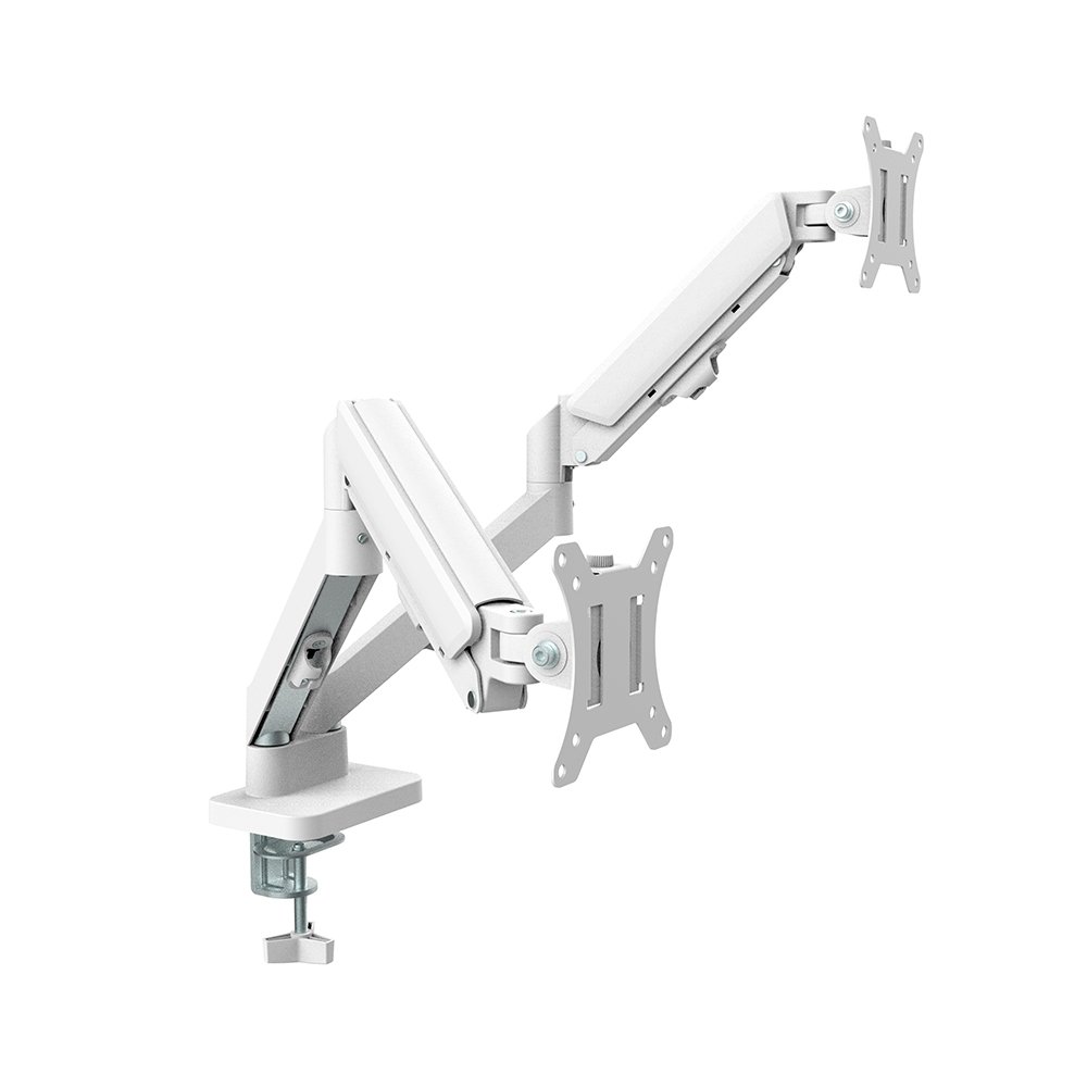 Suporte de Mesa Articulado para 2 Monitores de 17 a 32 Ergofirst, Ajuste com Pistão a Gás, Branco - G16-C024-W