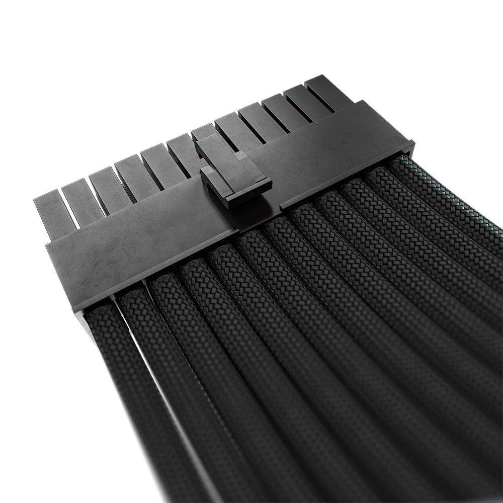 Cabo Extensor de Fonte Sleeved Rise Mode, 4 em 1, 1x 24p ATX, 1x 4+4p CPU, 2x 6+2p PCIe, Preto - RM-SL-FB