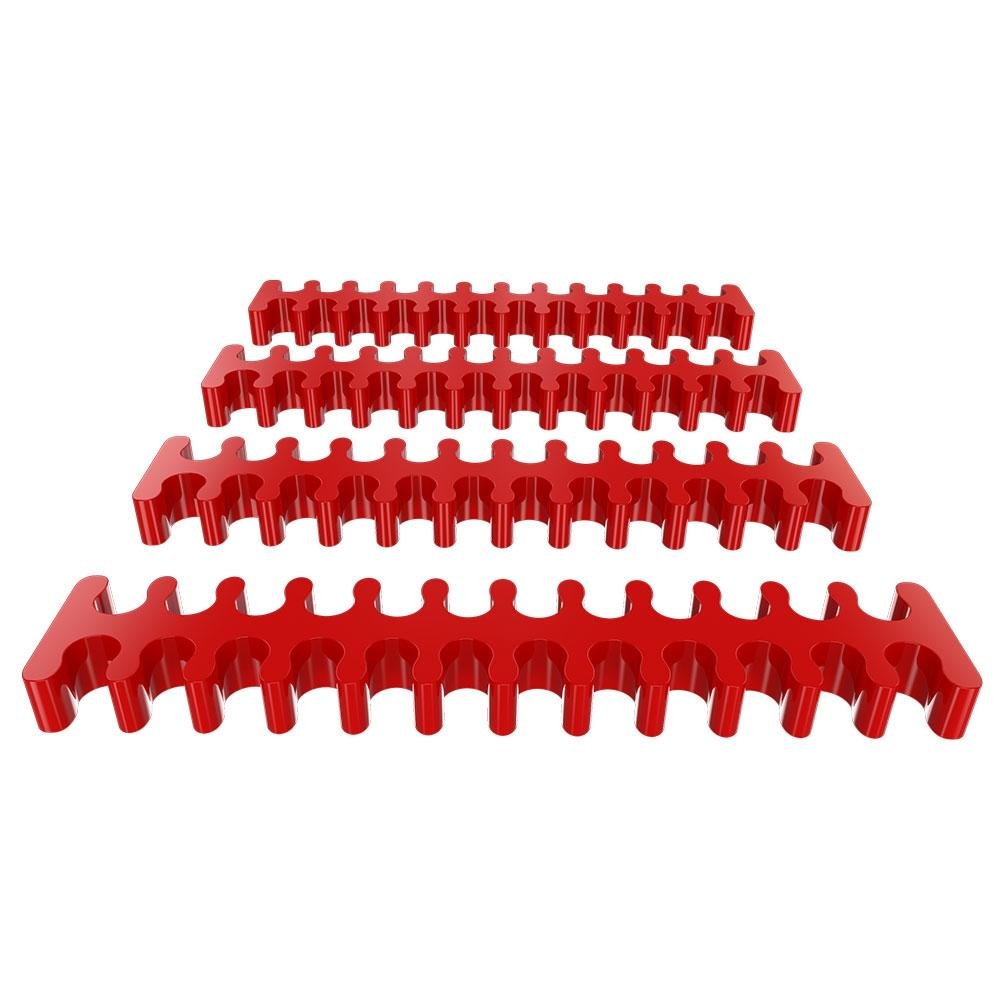 Imagem 4 de 6 do produto Cabo Extensor de Fonte Sleeved Rise Mode, 4 em 1, 1x 24p ATX, 1x 4+4p CPU, 2x 6+2p PCIe, Vermelho - RM-SL-FR