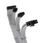 Cabo Extensor de Fonte Sleeved Rise Mode, 4 em 1, 1x 24p ATX, 1x 4+4p CPU, 2x 6+2p PCIe, Branco - RM-SL-FW