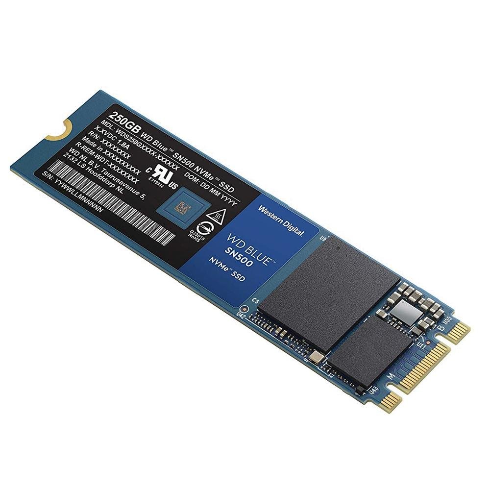 Imagem 3 de 4 do produto SSD WD Blue SN500, 250GB, M.2 NVMe, Leitura 1700MB/s, Gravação 1300MB/s - WDS250G1B0C