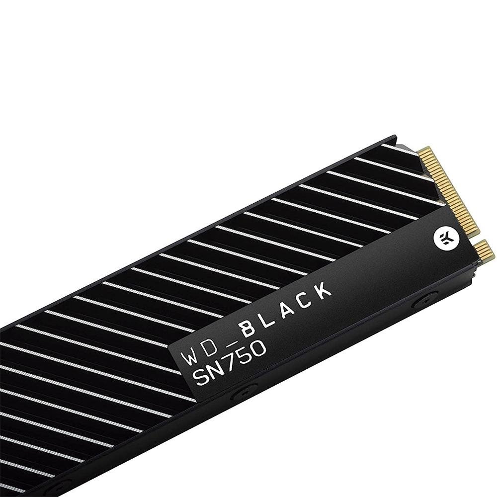 SSD WD Black SN750 Heatsink, 500GB, M.2 NVMe, Leitura: 3470MB/s e Gravação: 2600MB/s, Preto - WDS500G3XHC SSD WD Black SN750 Heatsink, 500GB, M.2 NVMe, Leitura: 3470MB/s e Gravação: 2600MB/s, Preto - WDS500G3XHC