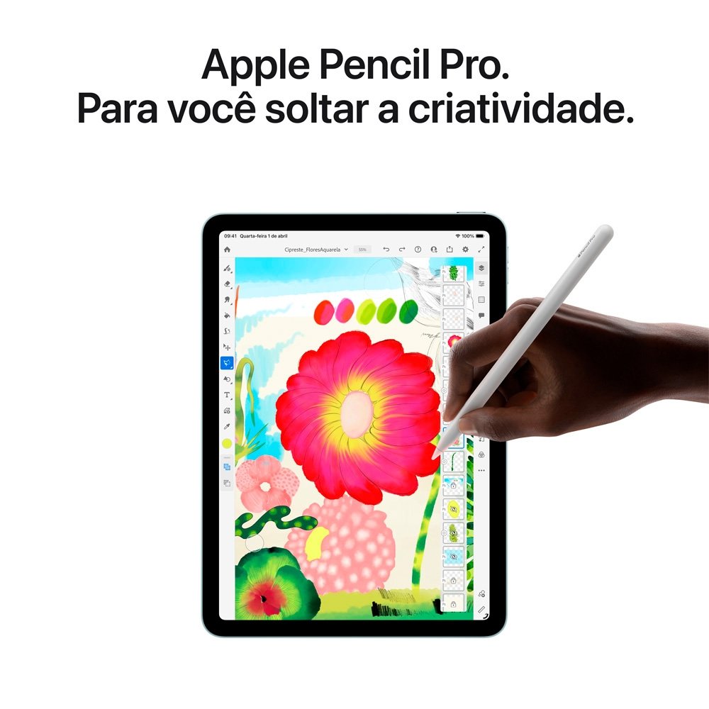 iPad Air Apple 11" 128 GB, Chip M4, Wi-Fi, Câmera Traseira 12 MP, Estelar - MH334BZ/A - view 5
