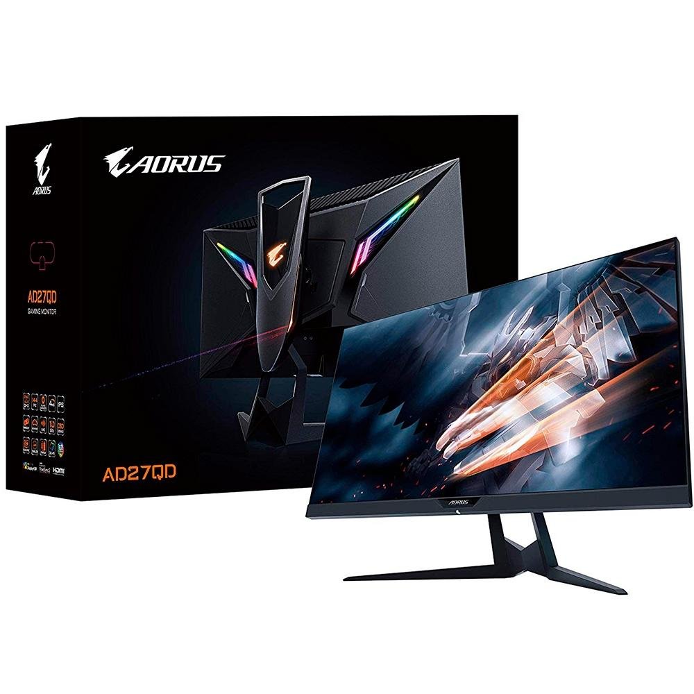 Imagem 6 de 6 do produto Monitor Gamer Gigabyte Aorus 27´ Widescreen, QHD, IPS, HDMI/Display Port, 144Hz, 1ms, Altura Ajustável - AD27QD