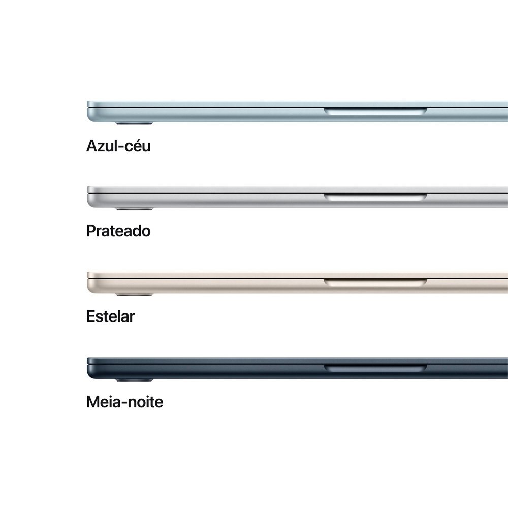 MacBook Air Apple 13 Chip M5, CPU de 10 Núcleos, GPU de 10 Núcleos, Neural Engine de 16 Núcleos, 1TB, Prateado - MDH84BZ/A - view 4