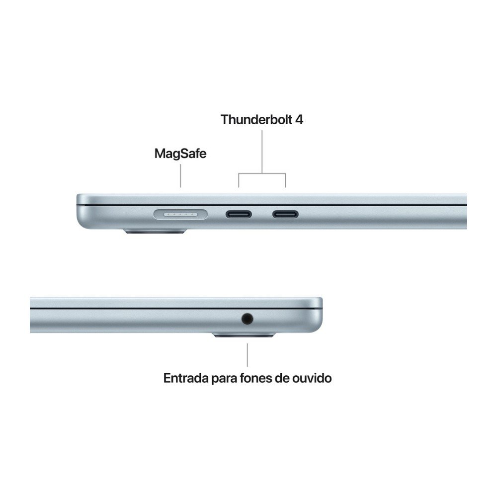 MacBook Air Apple 13" Chip M5, CPU de 10 Núcleos, GPU de 10 Núcleos, Neural Engine de 24 Núcleos, 1TB, Azul-céu - MDHK4BZ/A MacBook Air Apple 13" Chip M5, CPU de 10 Núcleos, GPU de 10 Núcleos, Neural Engine de 24 Núcleos, 1TB, Azul-céu - MDHK4BZ/A