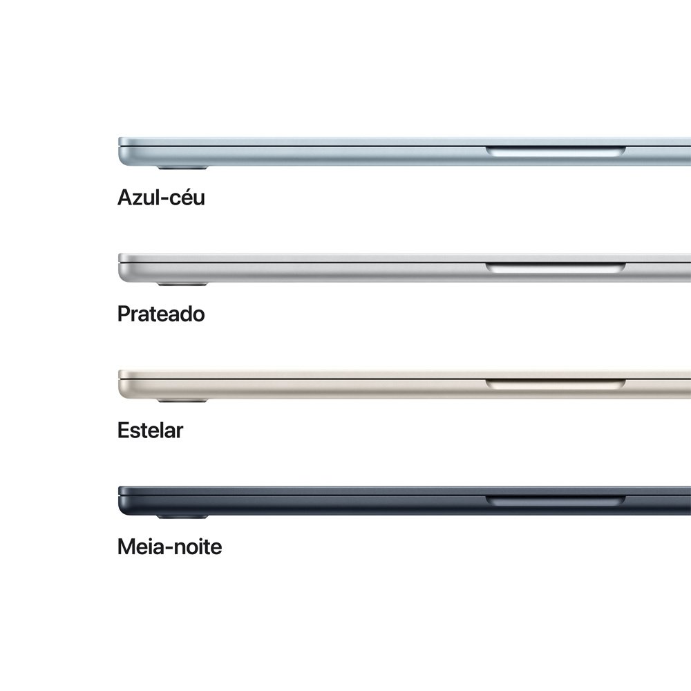 MacBook Air Apple 15 Chip M5, CPU de 10 Núcleos, GPU de 10 Núcleos, Neural Engine de 16 Núcleos, 512GB, Prateado - MDV94BZ/A - view 4