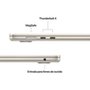 MacBook Air Apple 15" Chip M5, CPU de 10 Núcleos, GPU de 10 Núcleos, Neural Engine de 16 Núcleos, 1TB, Estelar - MDVE4BZ/A