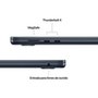 MacBook Air Apple 15" Chip M5, CPU de 10 Núcleos, GPU de 10 Núcleos, Neural Engine de 16 Núcleos, 1TB, Meia-Noite - MDVK4BZ/A