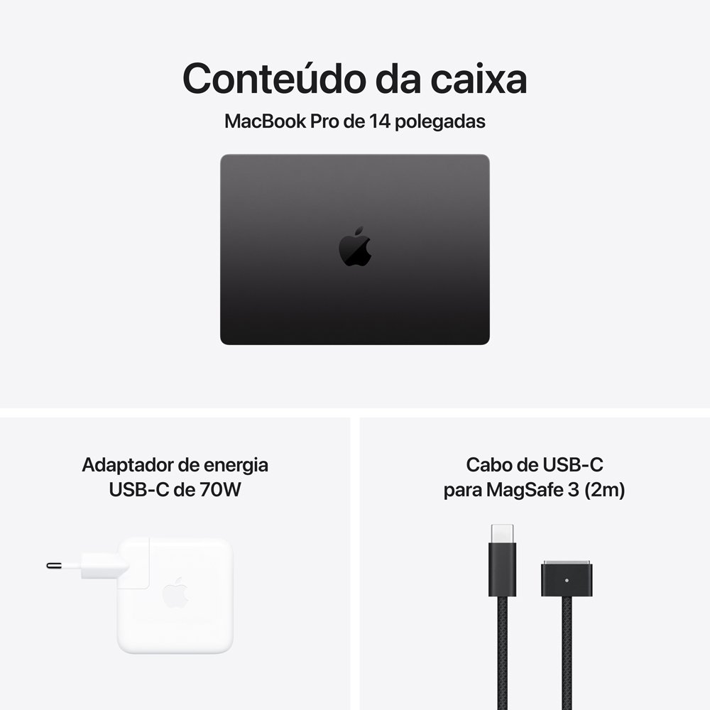 MacBook Pro Apple 14 Chip M5 Max, CPU 18 Núcleos, GPU 32 Núcleos, 36GB, SSD 2TB, Preto-Espacial - MGDU4BZ/A - view 9