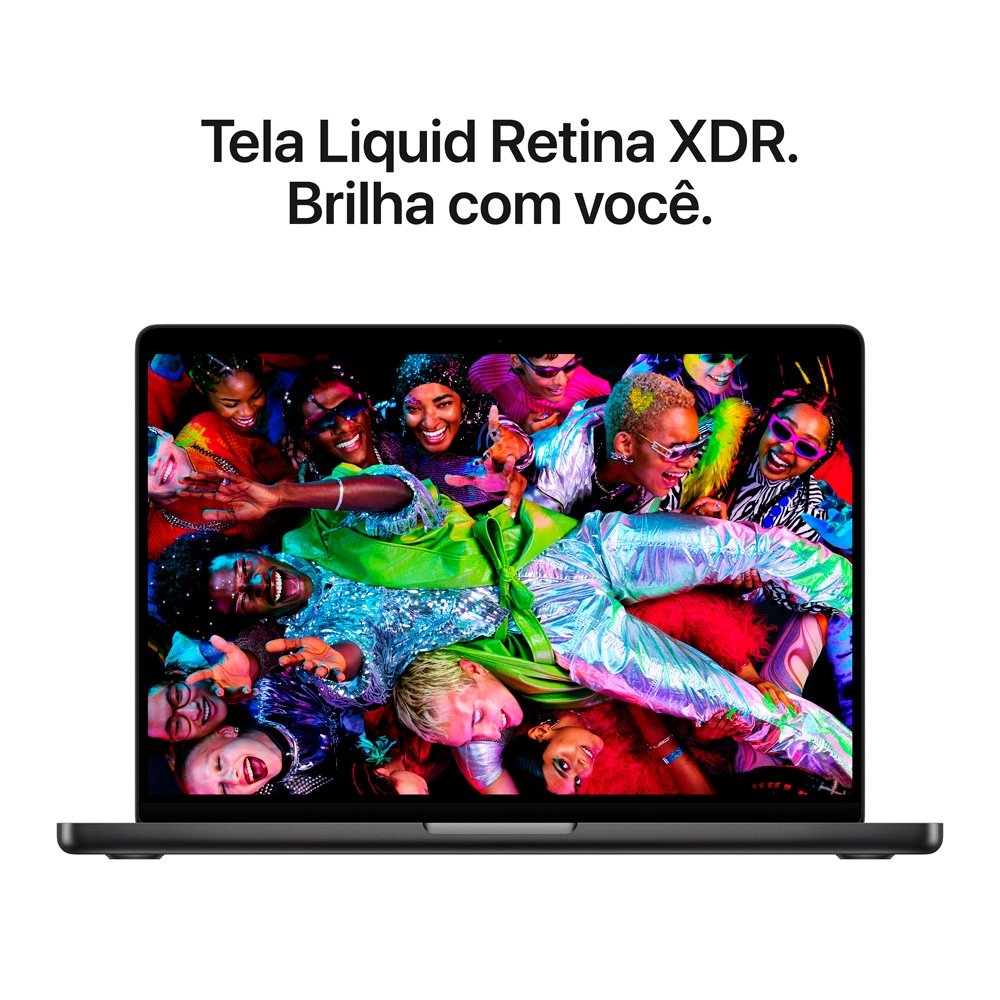 "Balão.info) 14"" Chip ( Balão.info), CPU 10 Núcleos, GPU 10-Núcleos, 32GB, 1TB SSD, Preto-Espacial - MJ3D4BZ/A" - foto 6