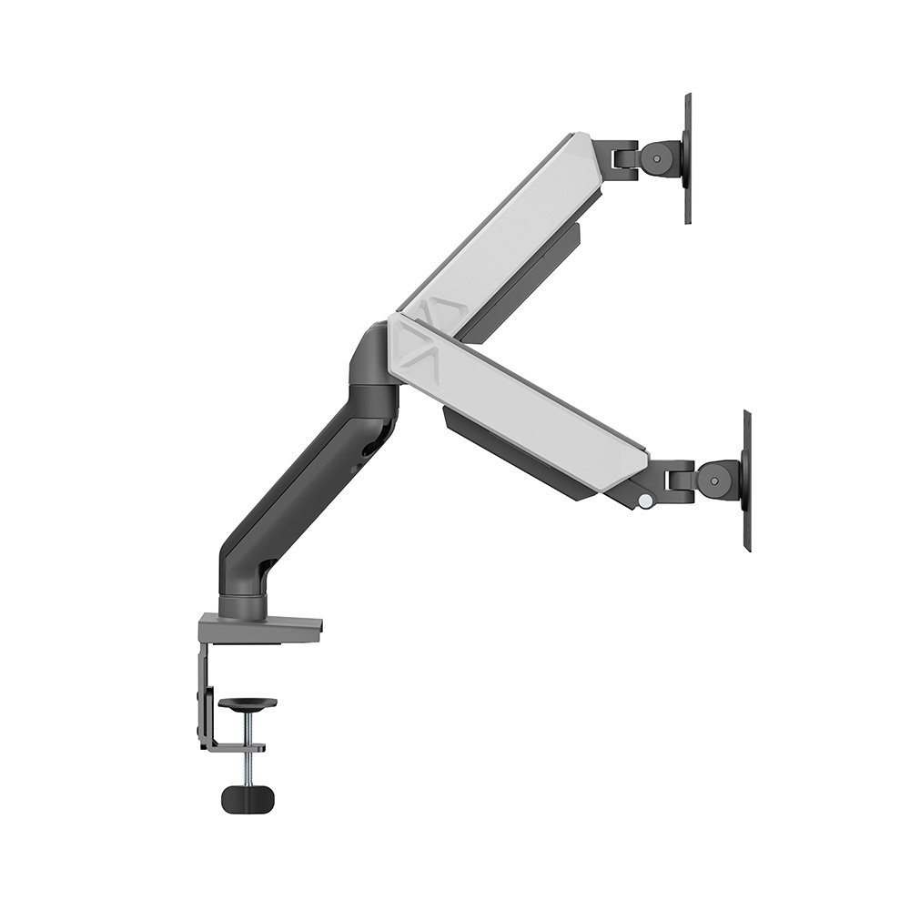 Imagem 3 de 6 do produto Suporte de Mesa Articulado para 2 Monitores de 17" a 32" Elements Audaz Duo, com Pistão a Gás, Branco - 72139