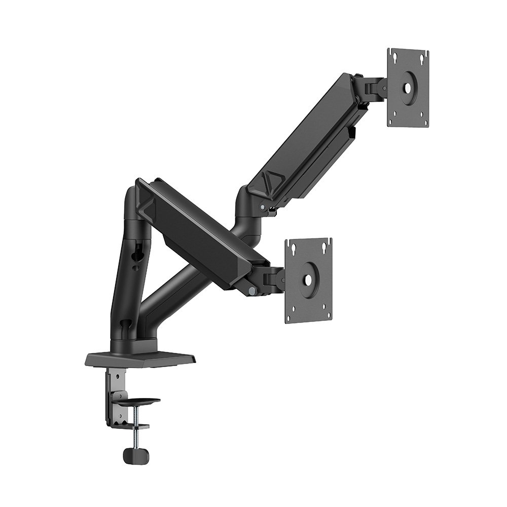 Imagem 2 de 5 do produto Suporte de Mesa Articulado para 2 Monitores de 17" a 32" Elements Audaz Duo, com Pistão a Gás, Preto - 72141