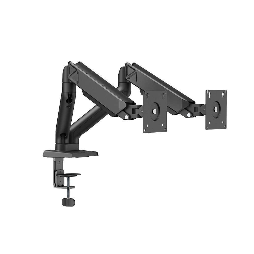 Imagem 3 de 5 do produto Suporte de Mesa Articulado para 2 Monitores de 17" a 32" Elements Audaz Duo, com Pistão a Gás, Preto - 72141