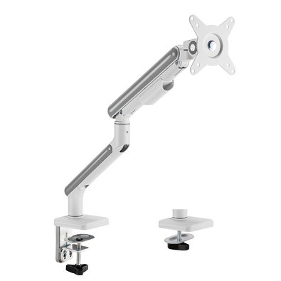 Suporte de Mesa Articulado para Monitor de 17" a 32" Elements Aice Single, com Pistão a Gás, Premium, Branco - 72130