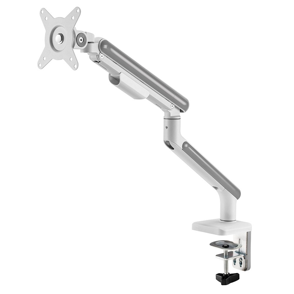 Imagem 4 de 9 do produto Suporte de Mesa Articulado para Monitor de 17" a 32" Elements Aice Single, com Pistão a Gás, Premium, Branco - 72130