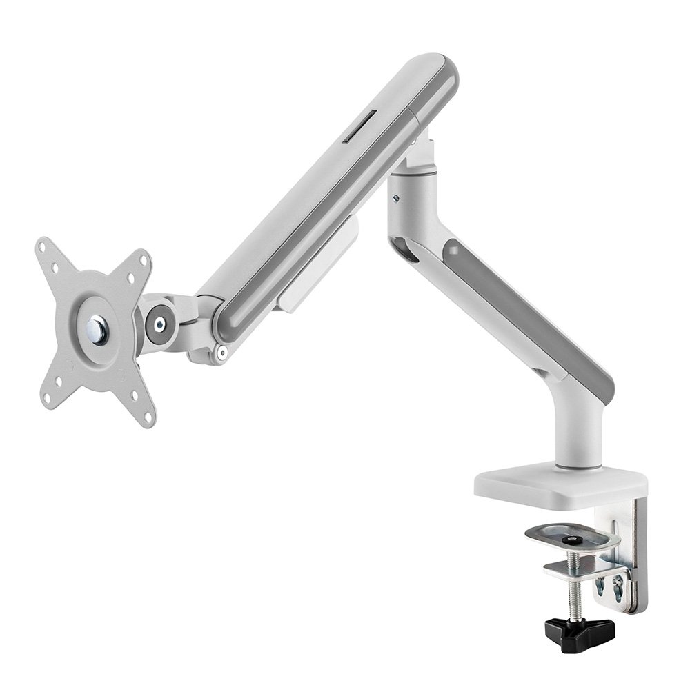 Imagem 5 de 9 do produto Suporte de Mesa Articulado para Monitor de 17" a 32" Elements Aice Single, com Pistão a Gás, Premium, Branco - 72130