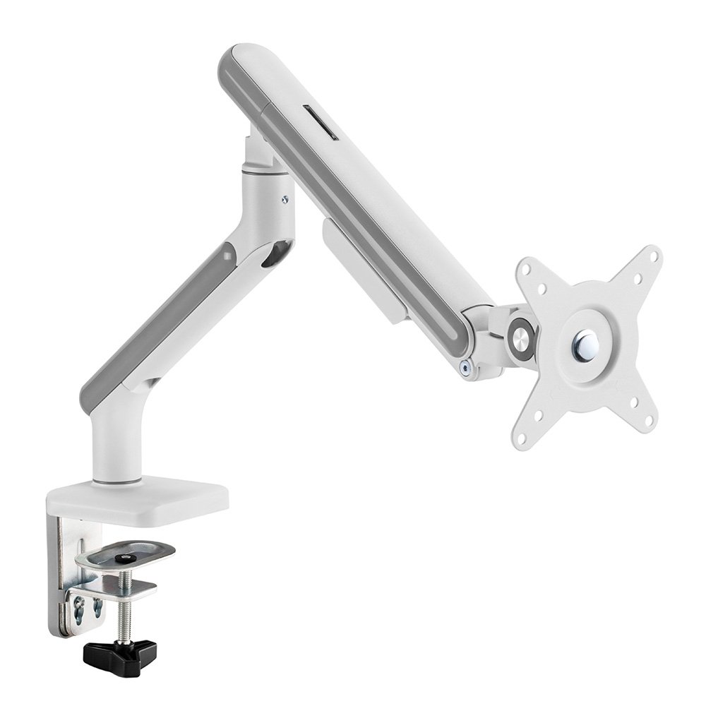 Imagem 6 de 9 do produto Suporte de Mesa Articulado para Monitor de 17" a 32" Elements Aice Single, com Pistão a Gás, Premium, Branco - 72130