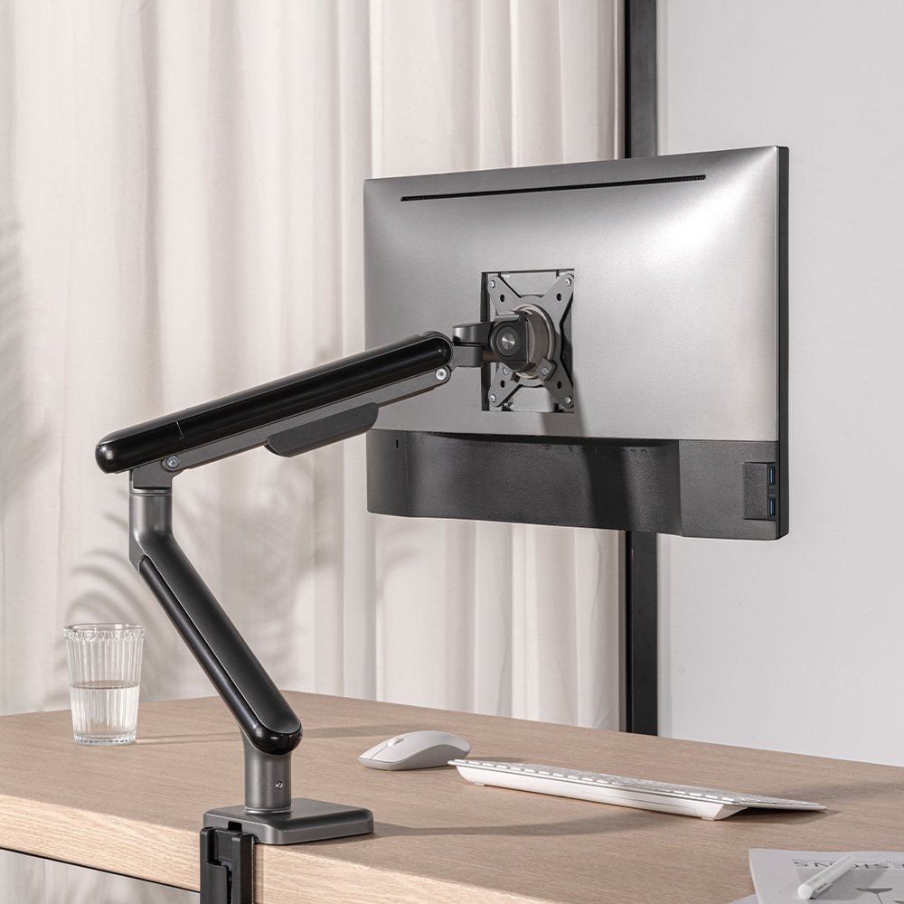 Suporte de Mesa Articulado para Monitor de 17 a 32 Elements Aice Single, com Pistão a Gás, Premium, Preto - 72132 - view 7