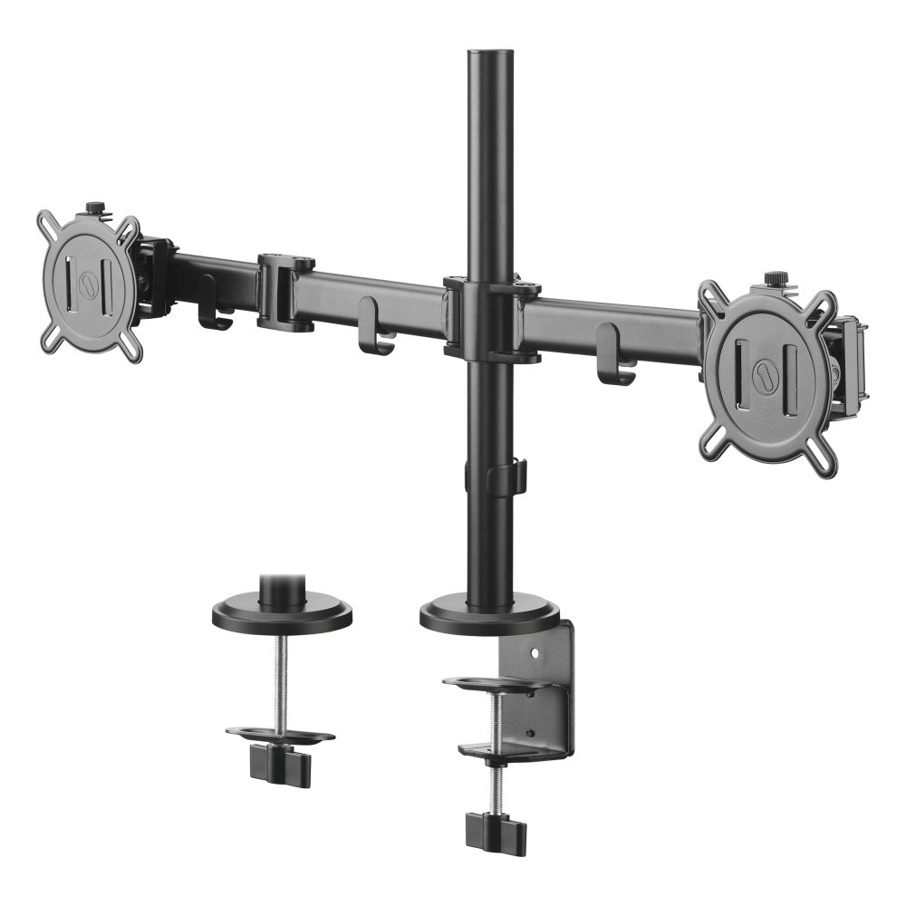 Suporte de Mesa Articulado para 2 Monitores de 13 a 32 One For All, com Ajustes Ergonômicos, Preto - DM2210