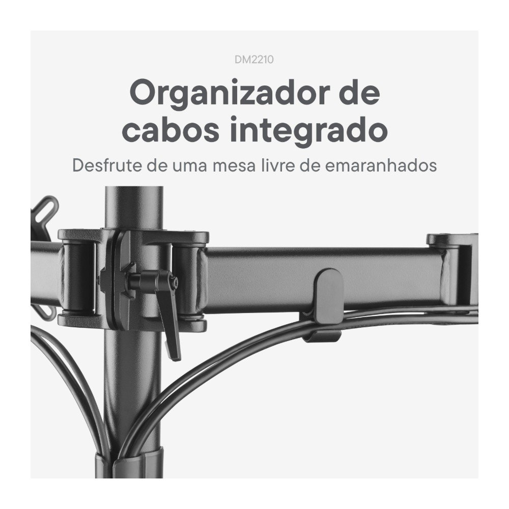 Suporte de Mesa Articulado para 2 Monitores de 13 a 32 One For All, com Ajustes Ergonômicos, Preto - DM2210 - view 6