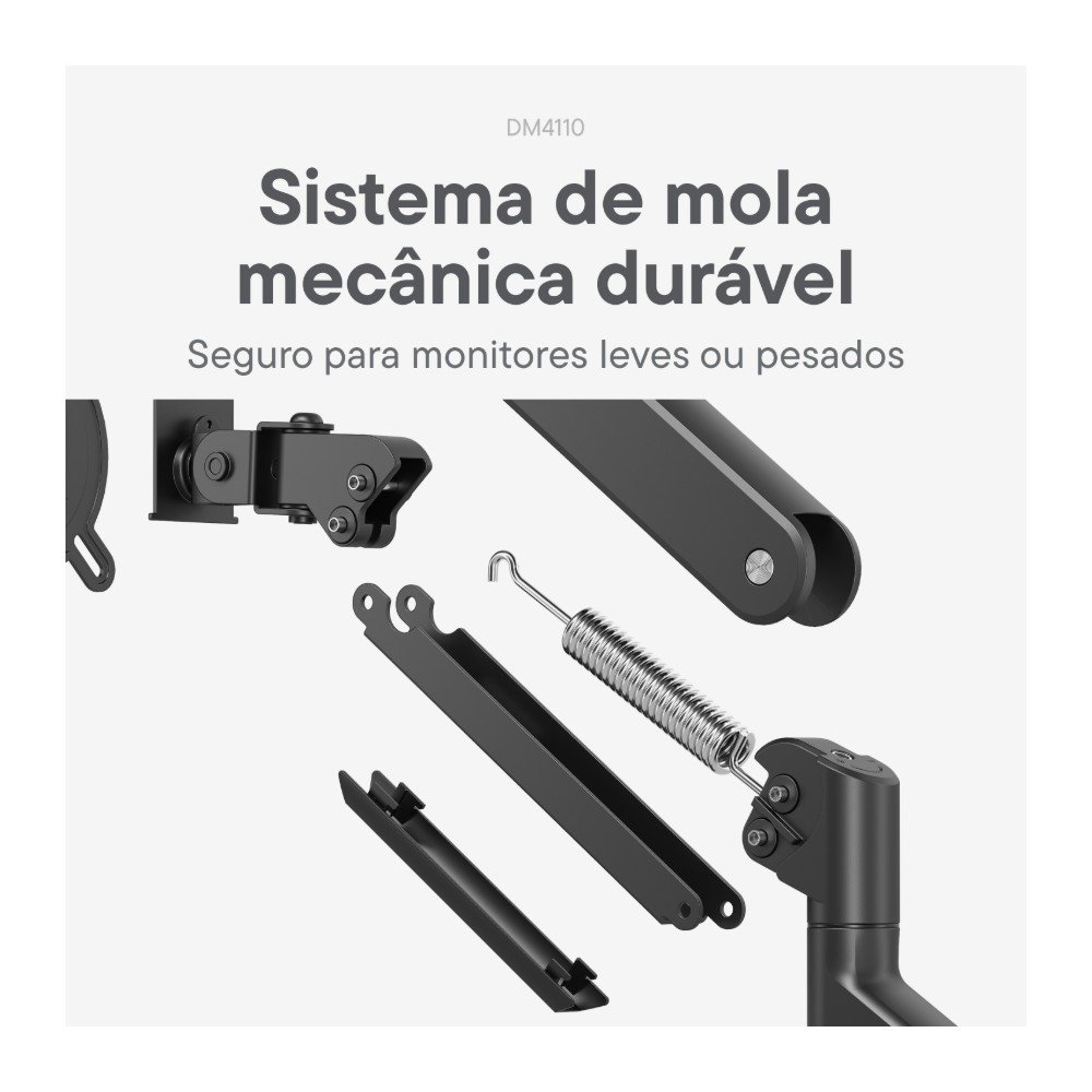 Imagem 5 de 11 do produto Suporte de Mesa Articulado para Monitor de 13" a 35" One For All, Ajuste com Mola Mecânica, Preto - DM4110
