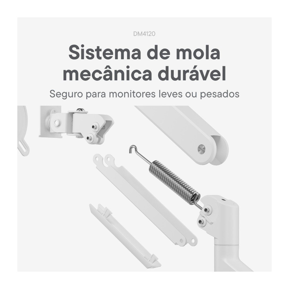 Imagem 5 de 11 do produto Suporte de Mesa Articulado para Monitor de 13" a 35" One For All, Ajuste com Mola Mecânica, Branco - DM4120