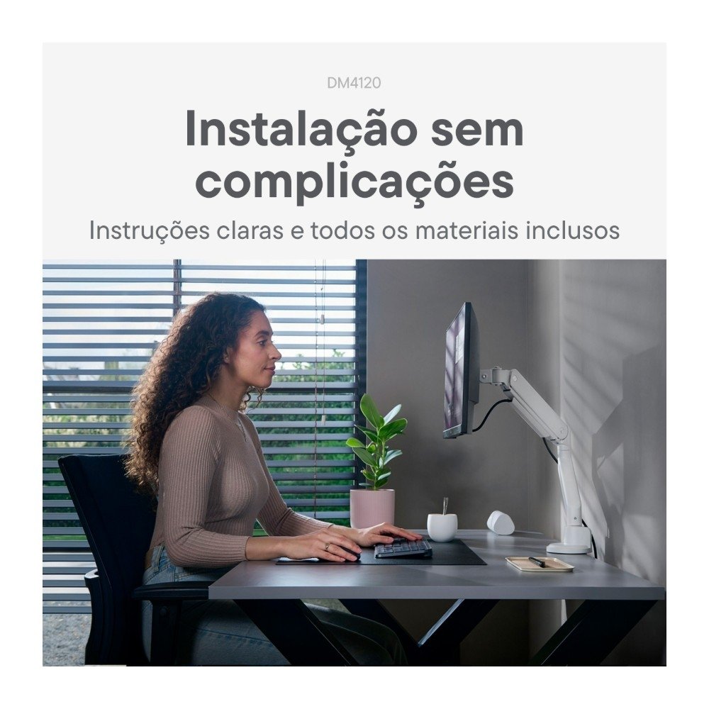 Imagem 7 de 11 do produto Suporte de Mesa Articulado para Monitor de 13" a 35" One For All, Ajuste com Mola Mecânica, Branco - DM4120