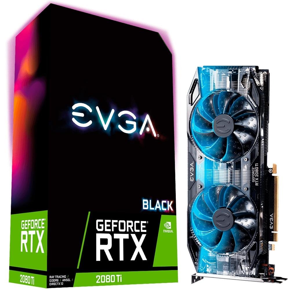 Placa de Vídeo EVGA NVIDIA GeForce RTX 2080 Ti Black |KaBuM!