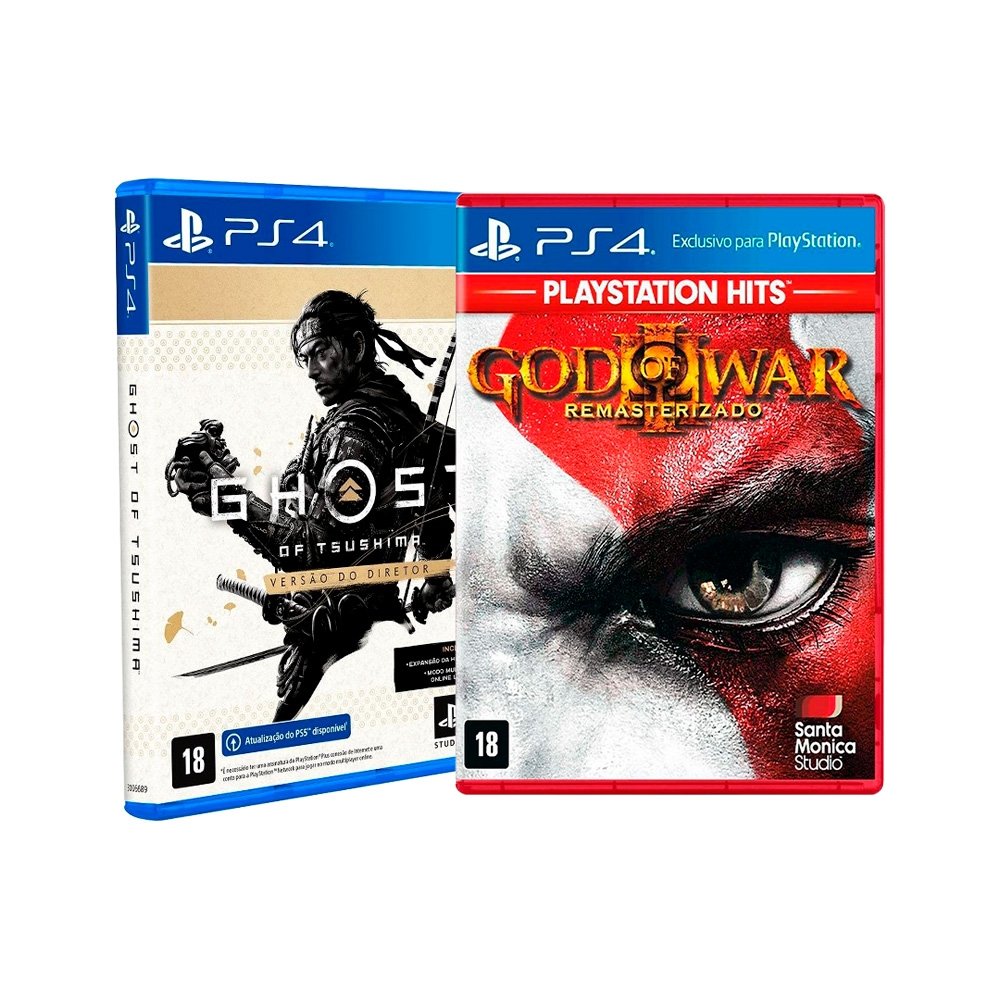 Kit God of War 3 + Ghost of Tsushima PS4 | KaBuM!